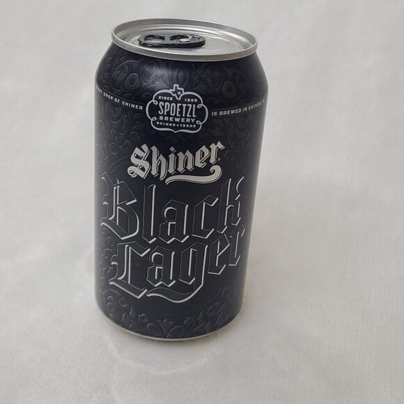 Shiner Black Lager Empty Beer Can Bottom Opened Spoetzl Brewery Texas - Picture 3 of 9